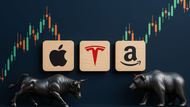 الأسعار التاريخية لأسهم تسلا وآبل وأمازون